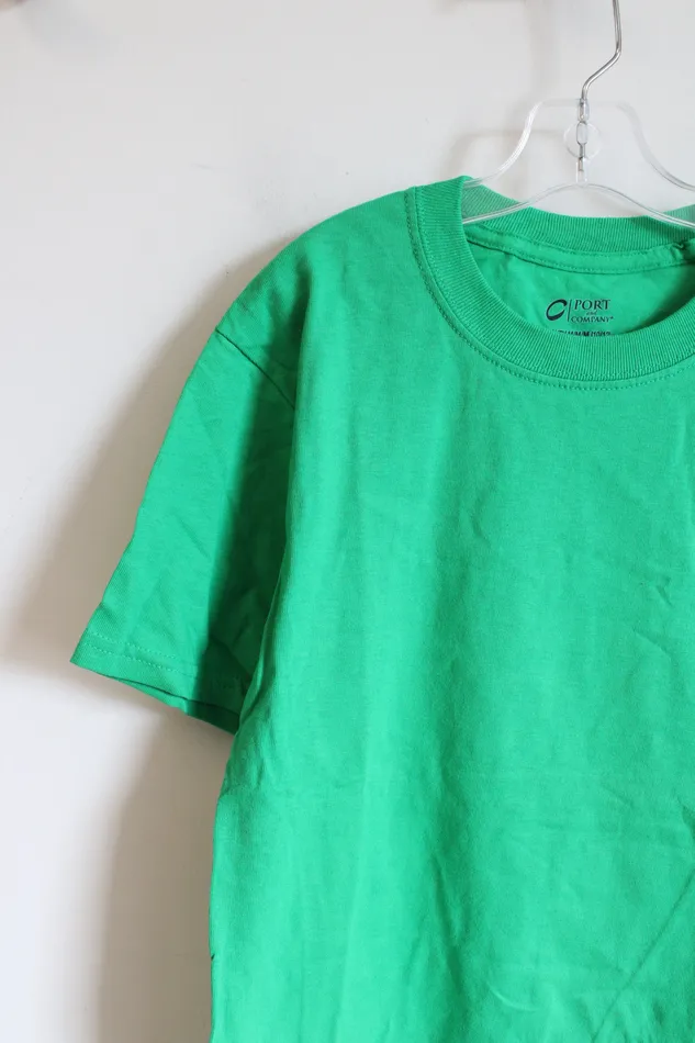 Port And Company Bright Green Cotton Shirt Youth M 1012 Port And Company Earrings