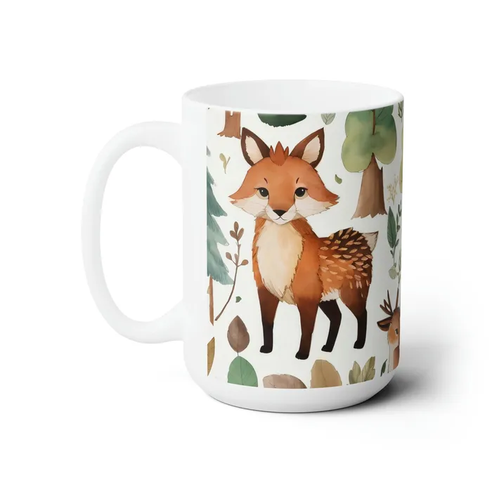 Portraits by NC Earrings Ceramic Mug 15oz Woodland Animals