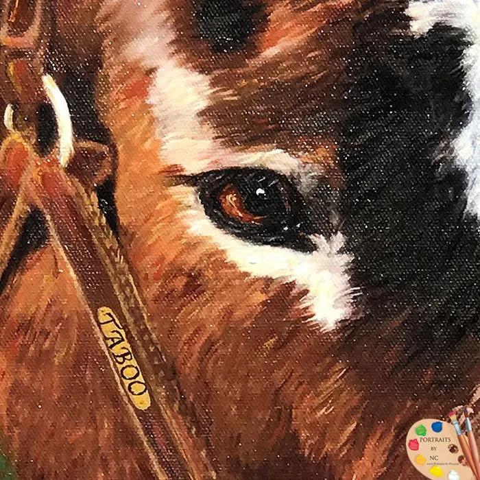 Portraits by NC Earrings Horse Portraits Oil Portrait 591