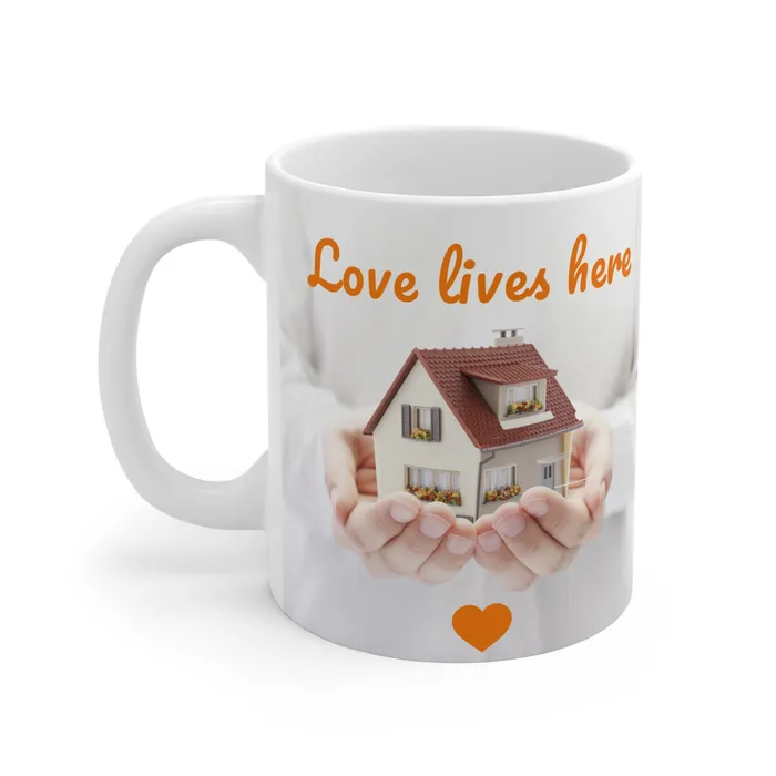 Portraits by NC Earrings Love Lives Here Mug 11oz