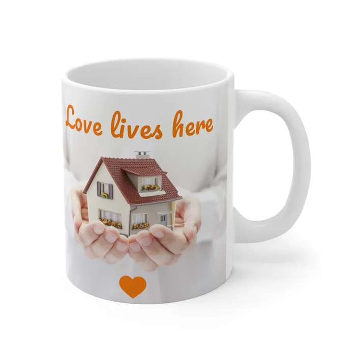 Portraits by NC Earrings Love Lives Here Mug 11oz