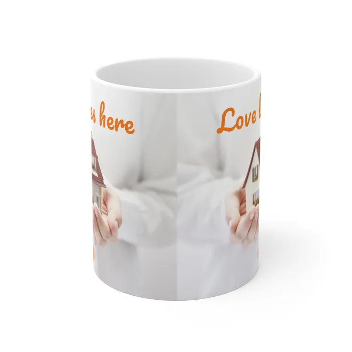 Portraits by NC Earrings Love Lives Here Mug 11oz
