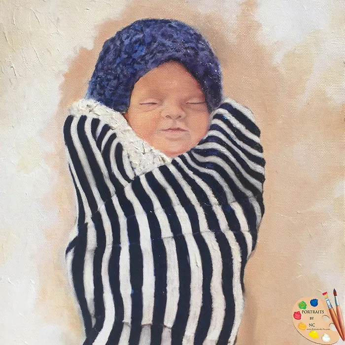 Portraits by NC Necklaces Baby Oil Portrait