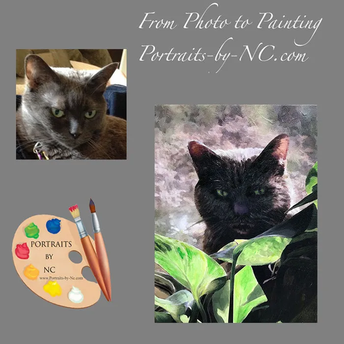 Portraits by NC Necklaces Cat Portrait Digital Portrait