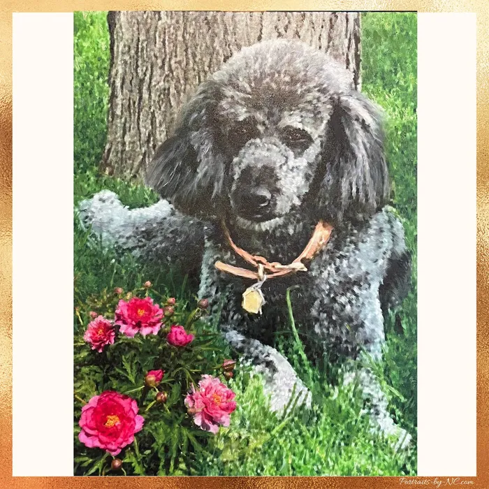 Portraits by NC Necklaces Portrait of a Poodle Named Stella