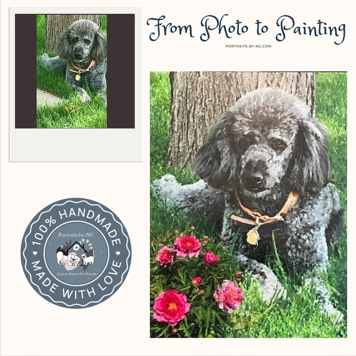 Portraits by NC Necklaces Portrait of a Poodle Named Stella