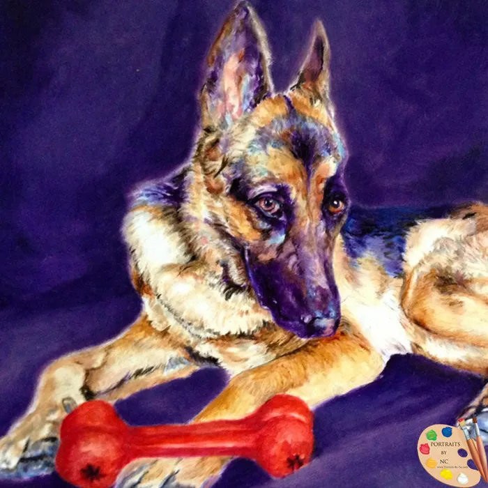 Portraits by NC Necklaces Portrait of German Shepherd