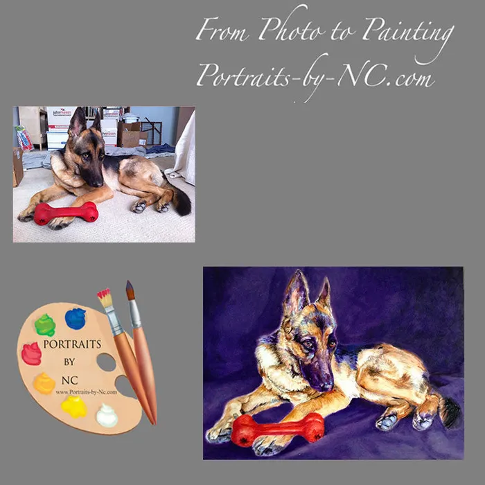 Portraits by NC Necklaces Portrait of German Shepherd