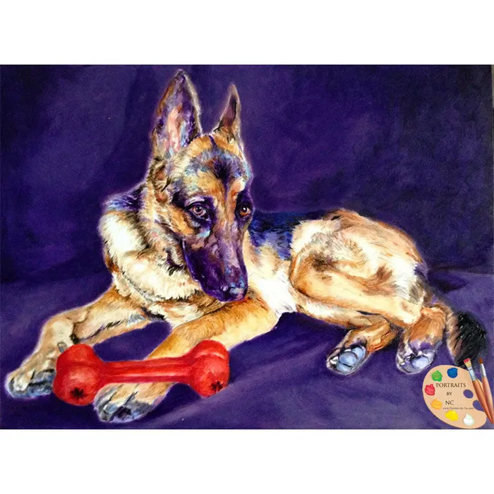 Portraits by NC Necklaces Portrait of German Shepherd