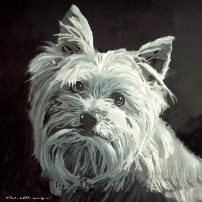 Portraits by NC Necklaces Yorkie Custom Painted Pet Portrait