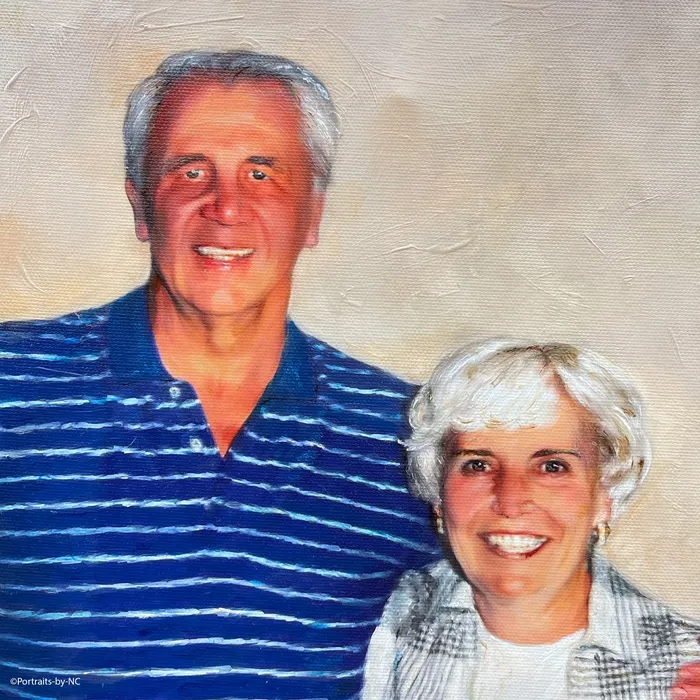 Portraits by NC Rings Elderly Couple Oil Portrait