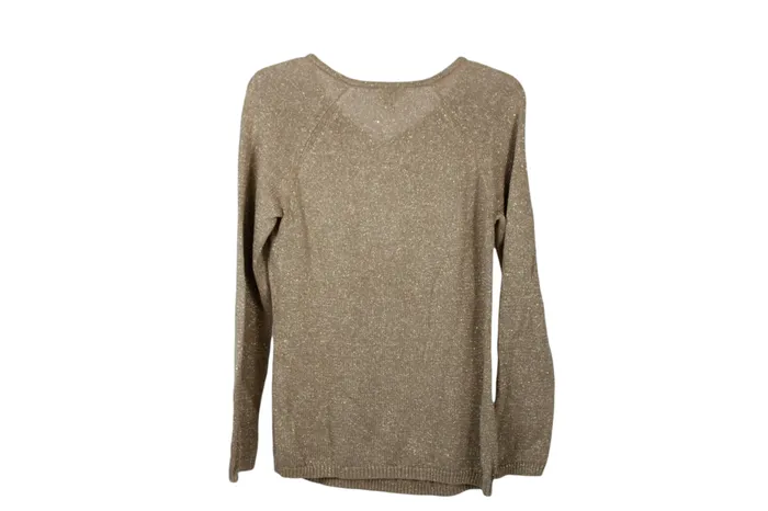 PreStyled Sets Chicos Chicos Gold Shimmer Cable Knit Sweater 1 M8
