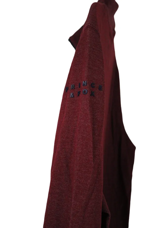 Prince Fox Maroon Pullover Sweatshirt XL Aeropostale Earrings
