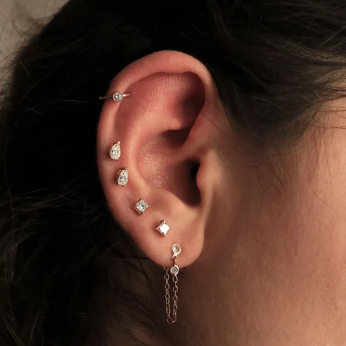 PrincessCut Piercing Kismet by Milka Earrings