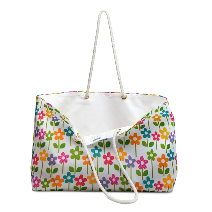 Printify Earrings Weekender Tote Bag Tiny Flowers
