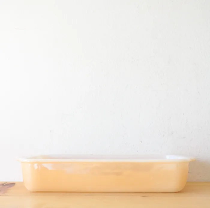 Pyrex Fire King 410 Peach Lustre 15 Quart Baking Dish Rings