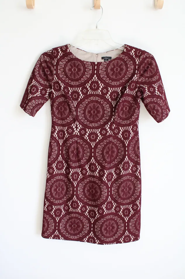 RK Earrings RK Maroon Lace Dress 4 Petite