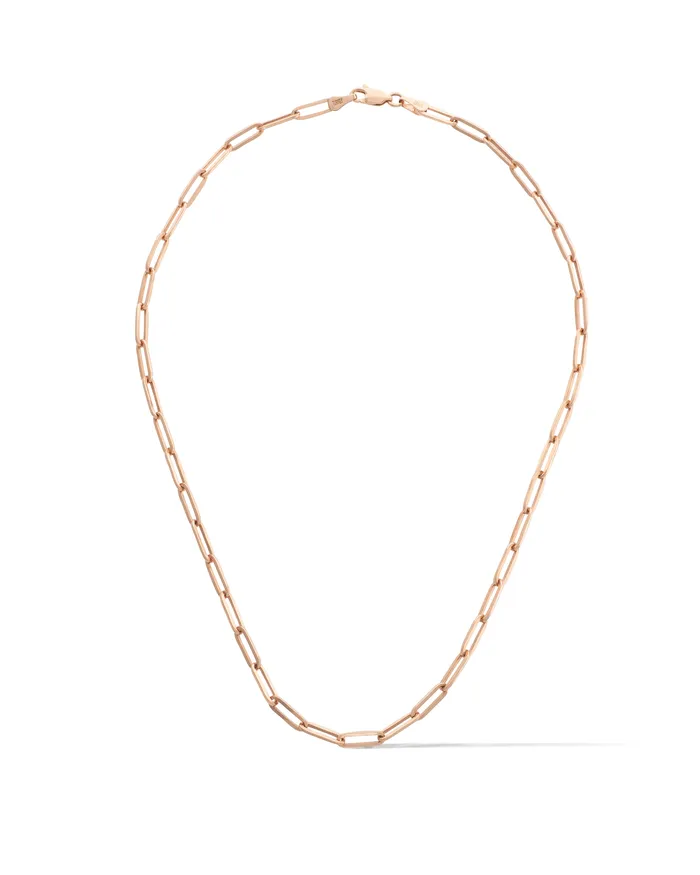 RACHEL LYNN CHICAGO Earrings 14 Karat Rose Gold Thick Paperclip Chain