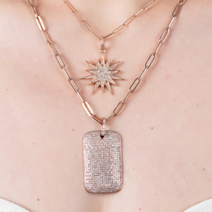 RACHEL LYNN CHICAGO Earrings 14 Karat Rose Gold Thick Paperclip Chain