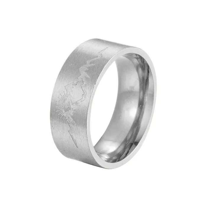 Religious Engraved Sunrise Signet Ring Lords Guidance Rings