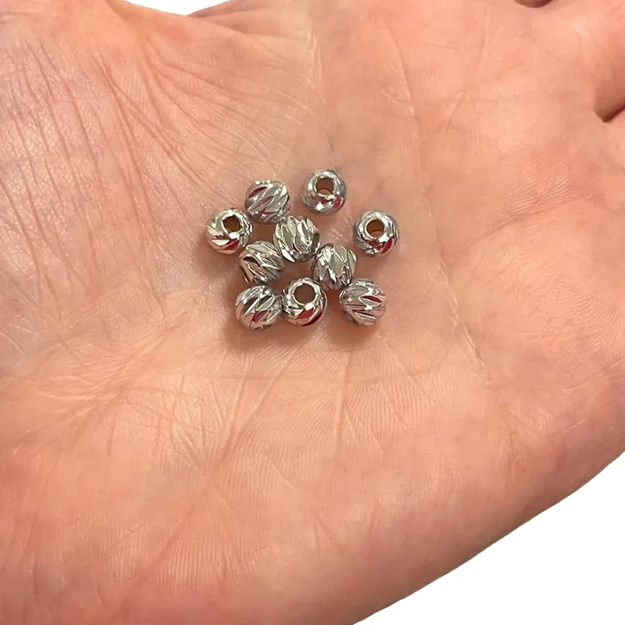 Rhodium Plated Laser Cut 6mm Spacer Beads Rhodium Plated 6mm Dorica Spacer Beads 100 beads in a pack Peppy Beads Earrings Rhodium Plated Laser Cut 6mm Spacer Beads Rhodium Plated 6mm Dorica Spacer Beads 100 beads in a pack Peppy Beads Earrings