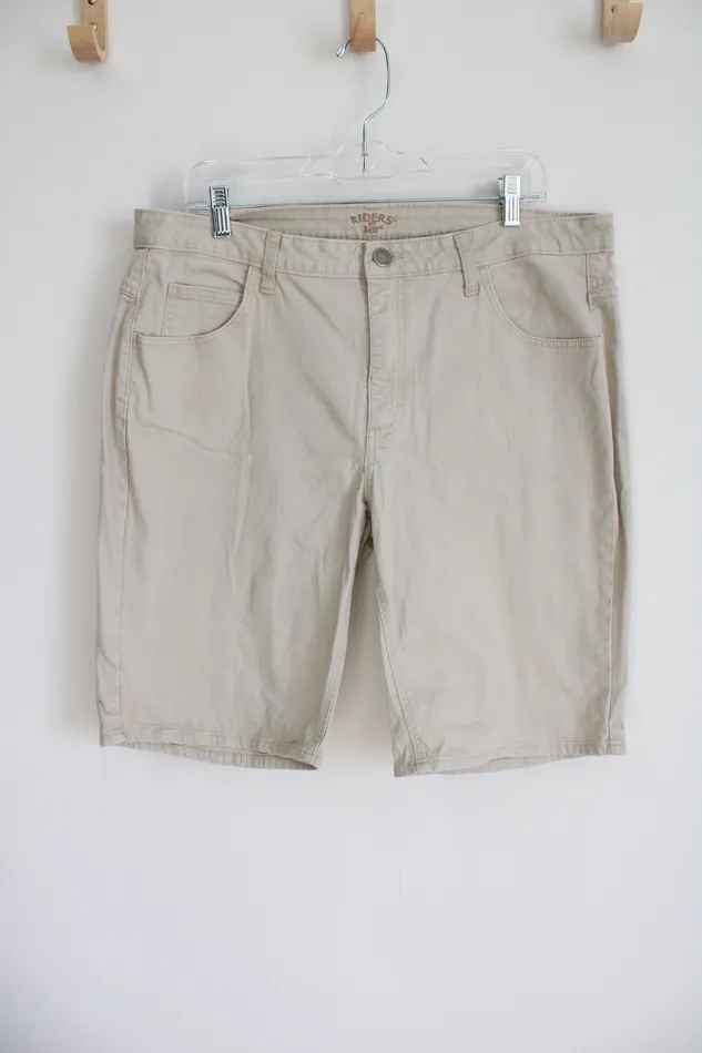 Riders By Lee Tan Denim Shorts 18 Lee Earrings