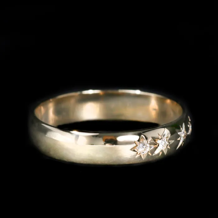 Rings 14K Yellow Gold 011 CTW Diamond Star Scatter Band Stuller