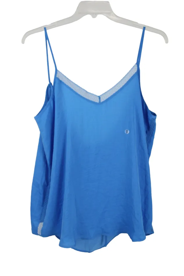 Rings Aerie NEW Aerie Blue Satin Tank XL