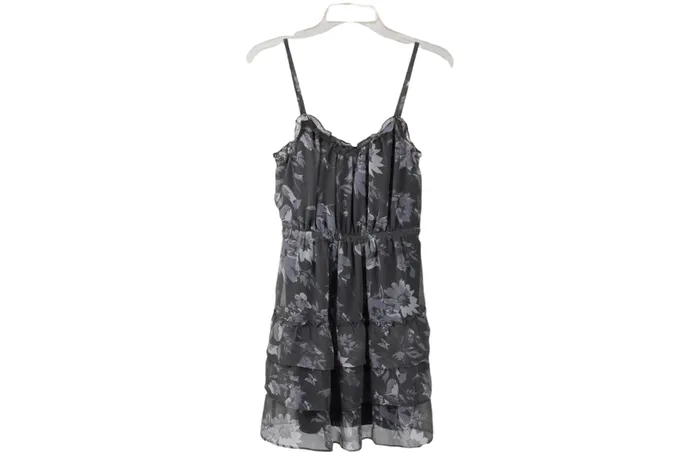 Rings American Eagle American Eagle Gray Floral Dress 2