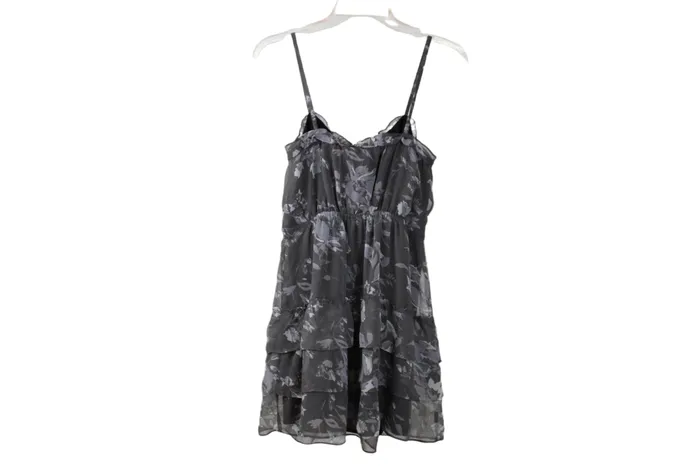 Rings American Eagle American Eagle Gray Floral Dress 2