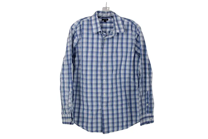Rings APT9 Blue White Plaid Shirt M APT9