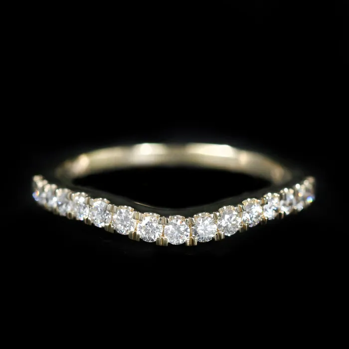 Rings BR Designs 14K Yellow Gold 036 CTW Diamond Curved Band