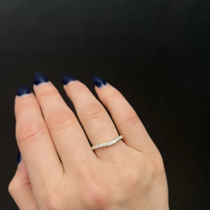 Rings BR Designs 14K Yellow Gold 036 CTW Diamond Curved Band