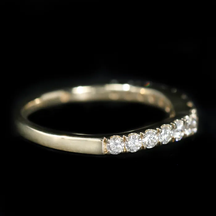 Rings BR Designs 14K Yellow Gold 050 CTW Diamond Curved Band