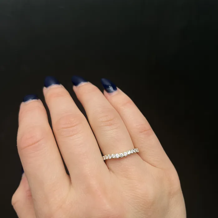 Rings BR Designs 14K Yellow Gold 050 CTW Diamond Curved Band