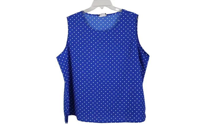 Rings Bonworth Blue Polka Dot Tank XL Petite Bonworth