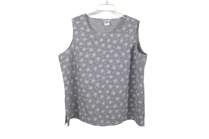 Rings Bonworth Bonworth Black White Floral Tank XL