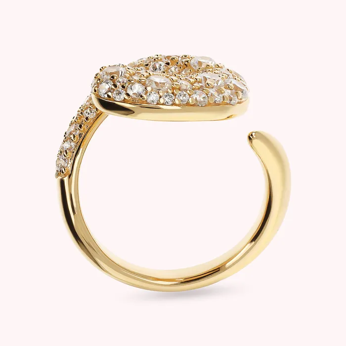 Rings Bronzallure Anello Contrari Golden Graduato con Pav Misto
