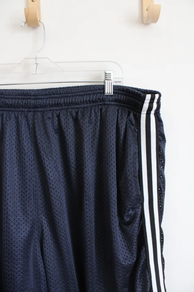 Rings Champion Champion Navy White Black Stripe Basketball Shorts 4XL