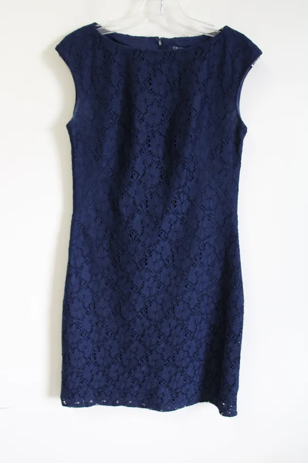 Rings Chaps Chaps Blue Lace Dress 4