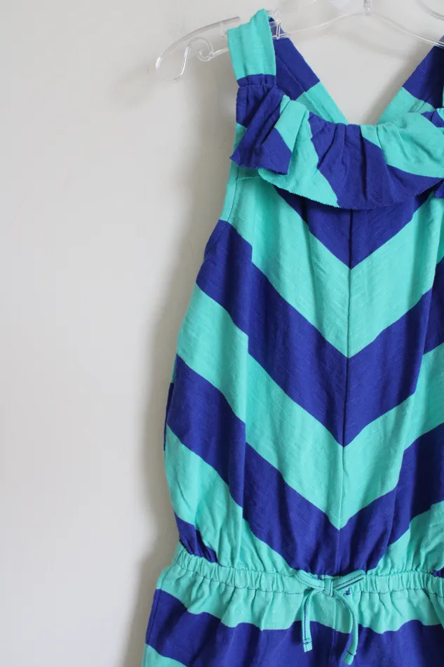Rings Chaps NEW Chaps Blue Striped Romper 6