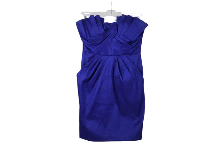 Rings City Triangles City Triangles Cobalt Blue Fitted Strapless Dress 3