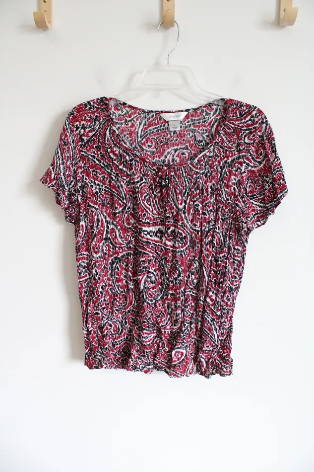 Rings CJ Banks CJ Banks Pink Black Rayon Blouse X
