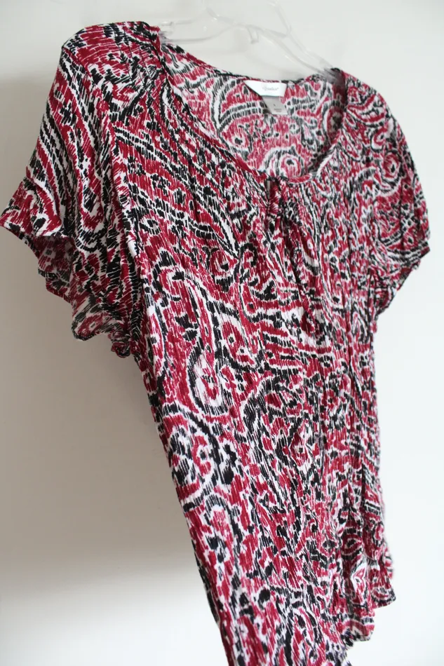 Rings CJ Banks CJ Banks Pink Black Rayon Blouse X