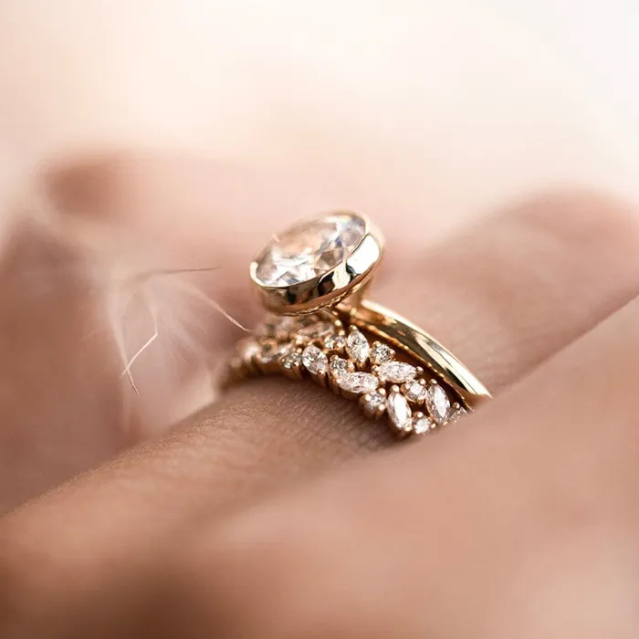 Rings Consider Bridal Double Petite Cluster Diamond Ring Earth Mined Rings Consider Bridal Double Petite Cluster Diamond Ring Earth Mined