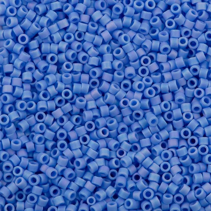 Rings DB0881 Opaque Lt Blue AB Matted Miyuki Delica 110 Peppy Beads