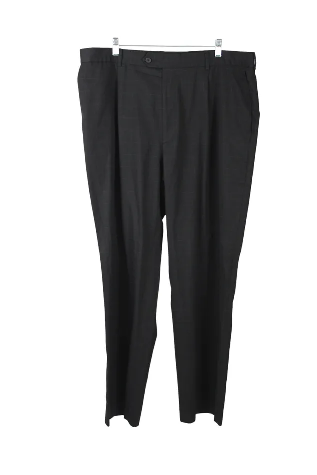 Rings George George Black Windowpane Dress Pant 42X31