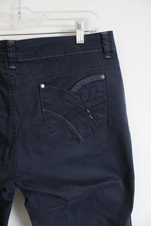Rings Gloria Vanderbilt Gloria Vanderbilt The Perfect Fit Navy Blue Capris 12 Petite