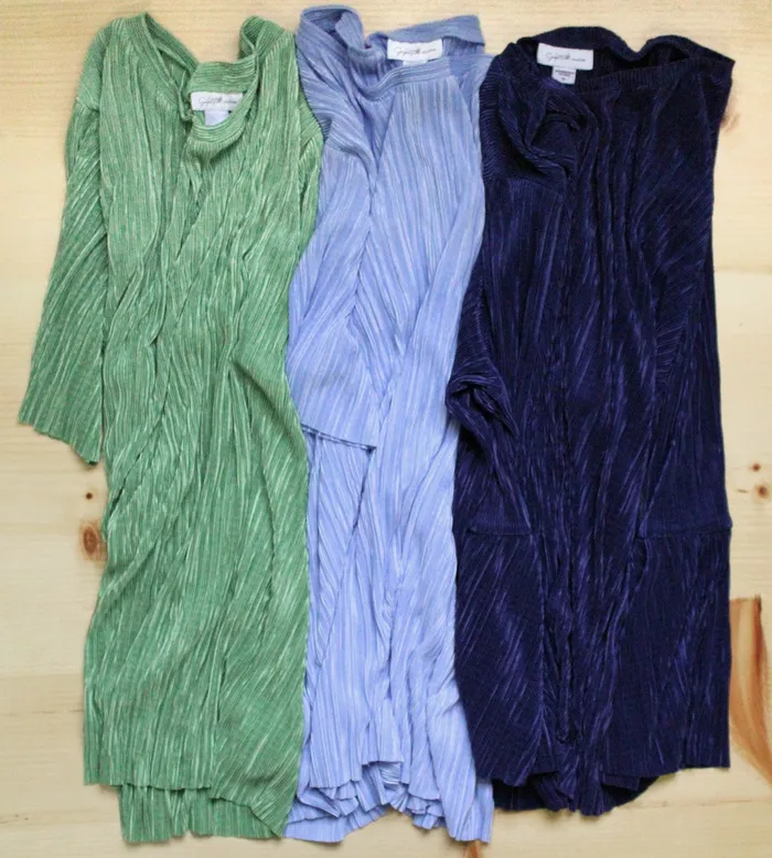 Rings Jaclyn Smith Blue Pleated Blouse 1X Jaclyn Smith