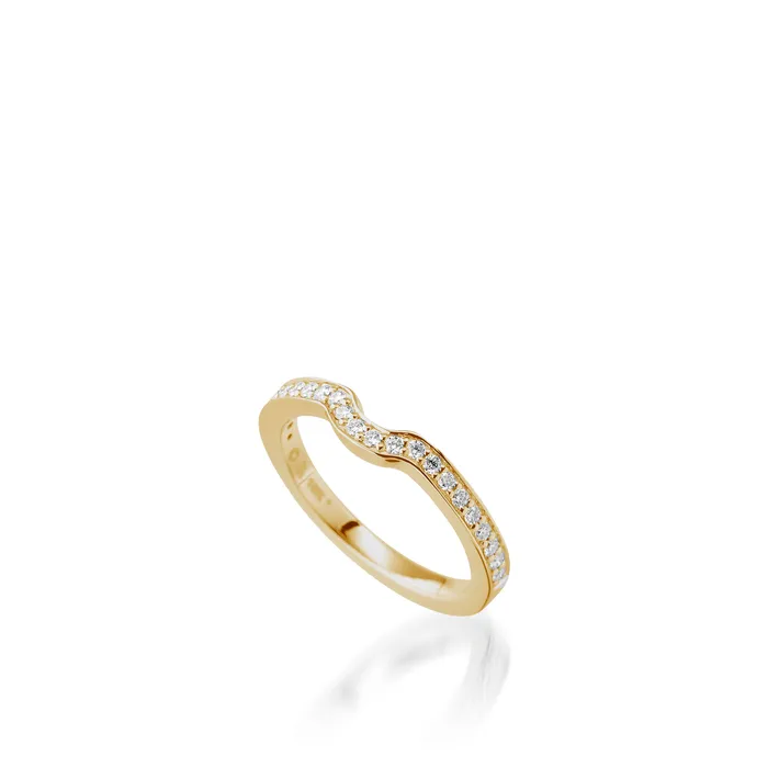 Rings John Atencio Satin Princess Cut Yellow Gold Engagement Ring